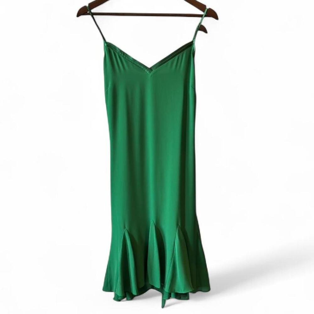 White house black market Lime green midi dress
